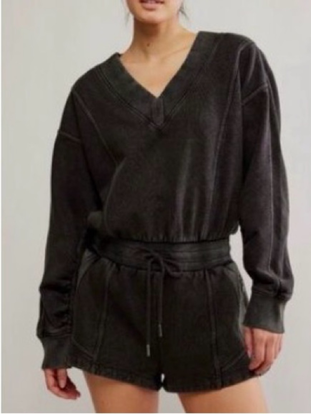 Free people sweatshirt romper XS